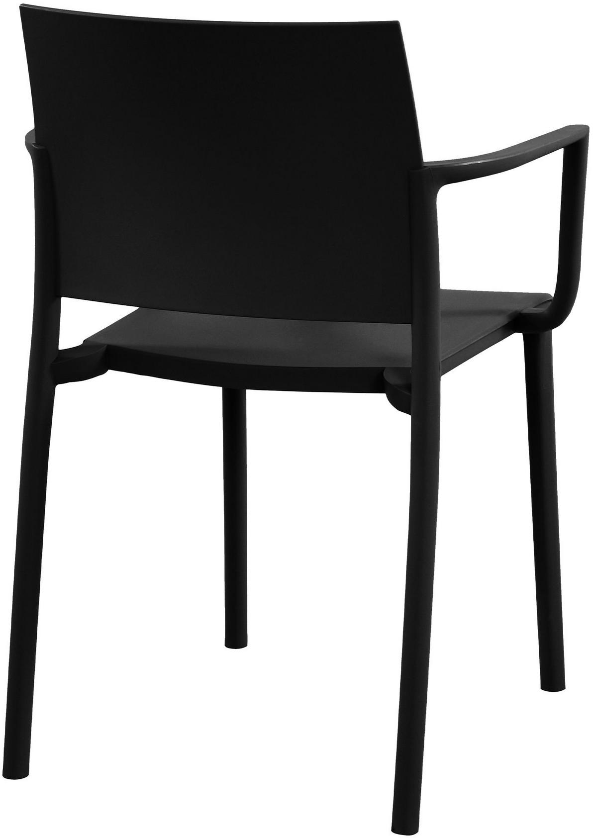 GARTENSTUHL Kunststoff Schwarz - Schwarz, Kunststoff (57/81/52cm) - CLP