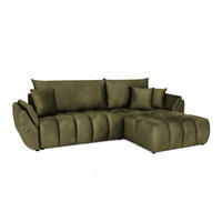 ECKSOFA Collin Mit Schlaffunktion - Grün, Holzwerkstoff/Textil (185/280cm) - Fun Möbel