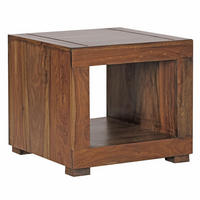 COUCHTISCH NOLA Design Beistelltisch - Sheeshamfarben, Holz (50/50/45cm) - tinkaro