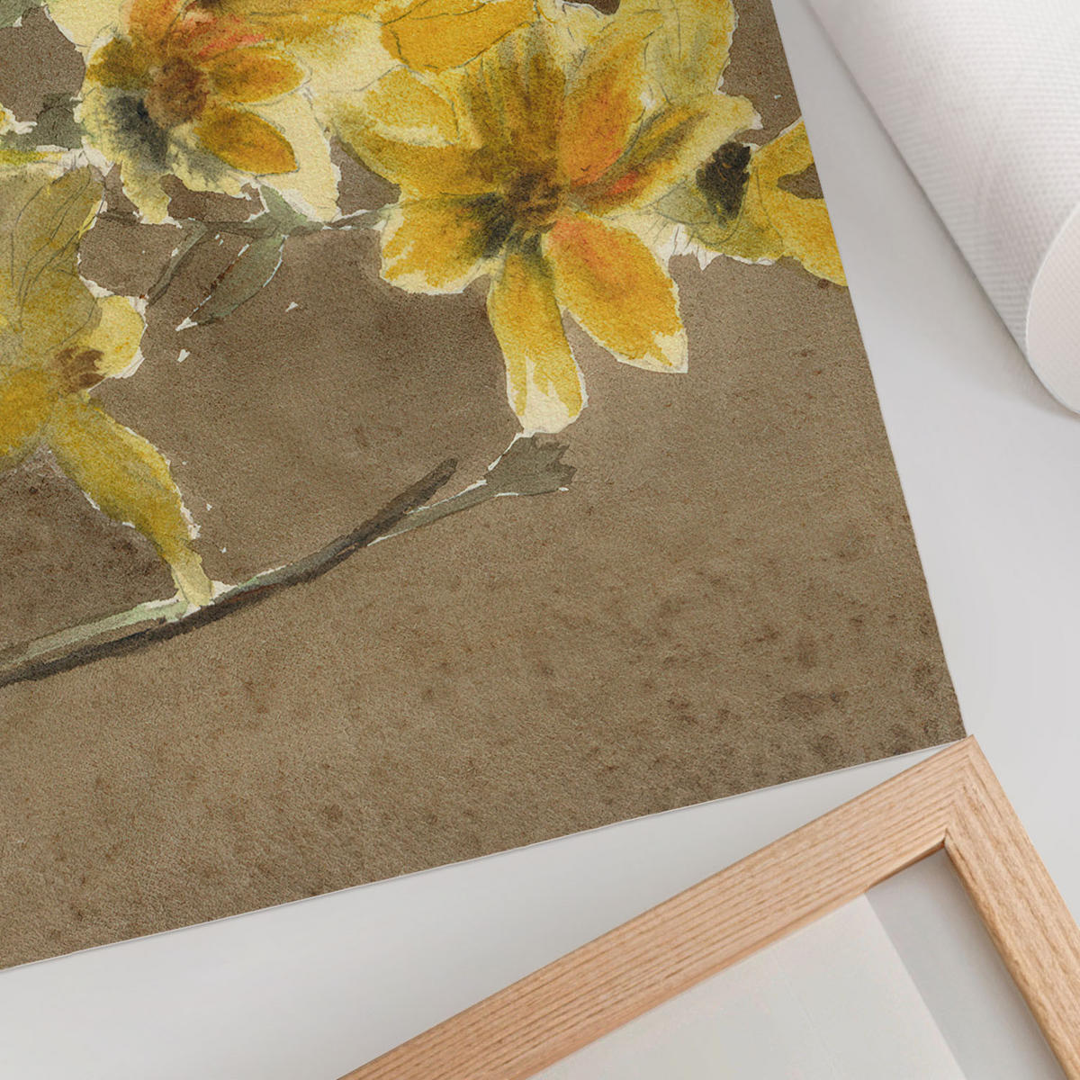 POSTER - 59x42 cm (A2) - Hannah Borger Overbeck - Gelbe Blume - Gelb, Textil (59.4/42/0.1cm) - TULUP