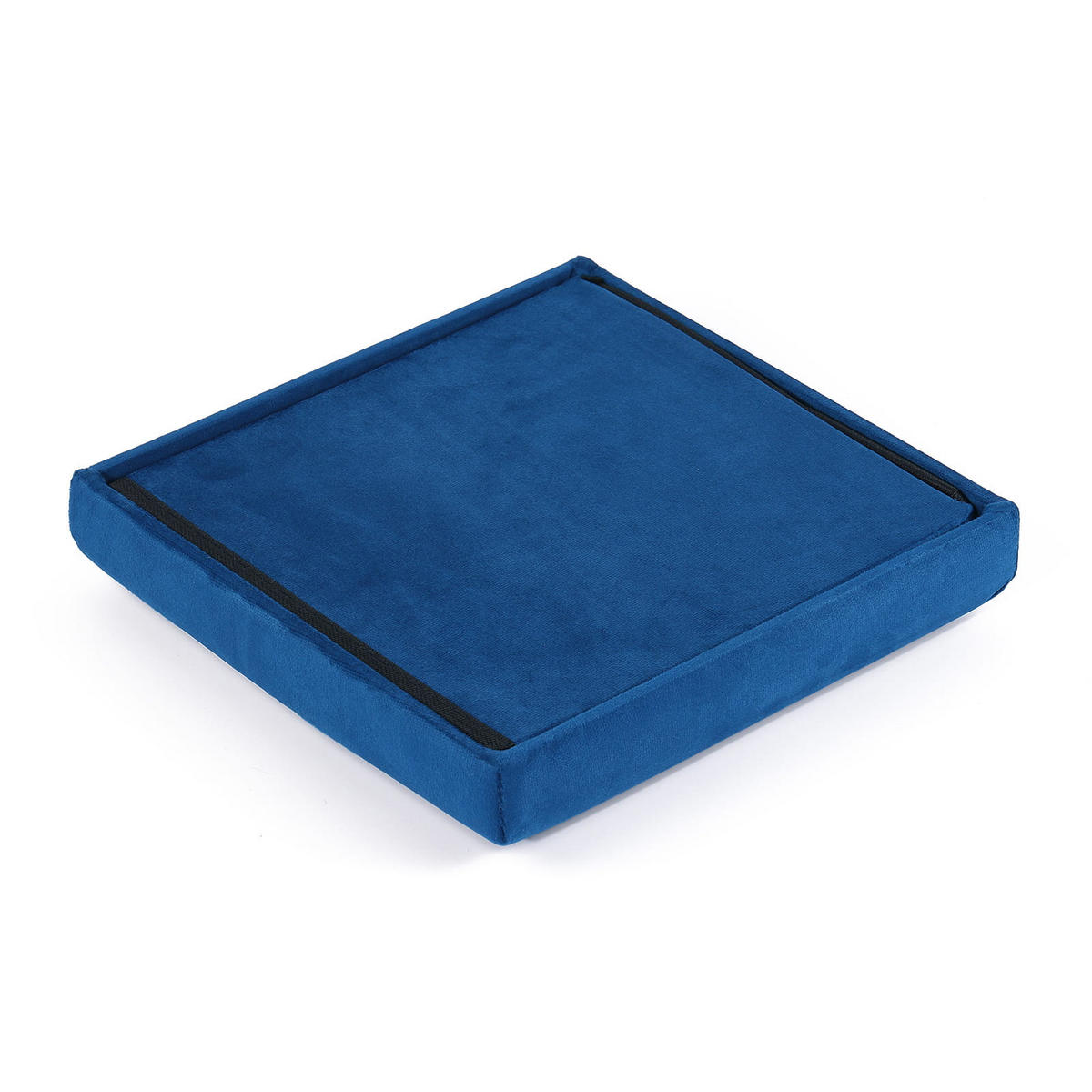 SITZBOX Cortona M Samt Blau - Blau, Textil (30/30/30cm) - Komodee