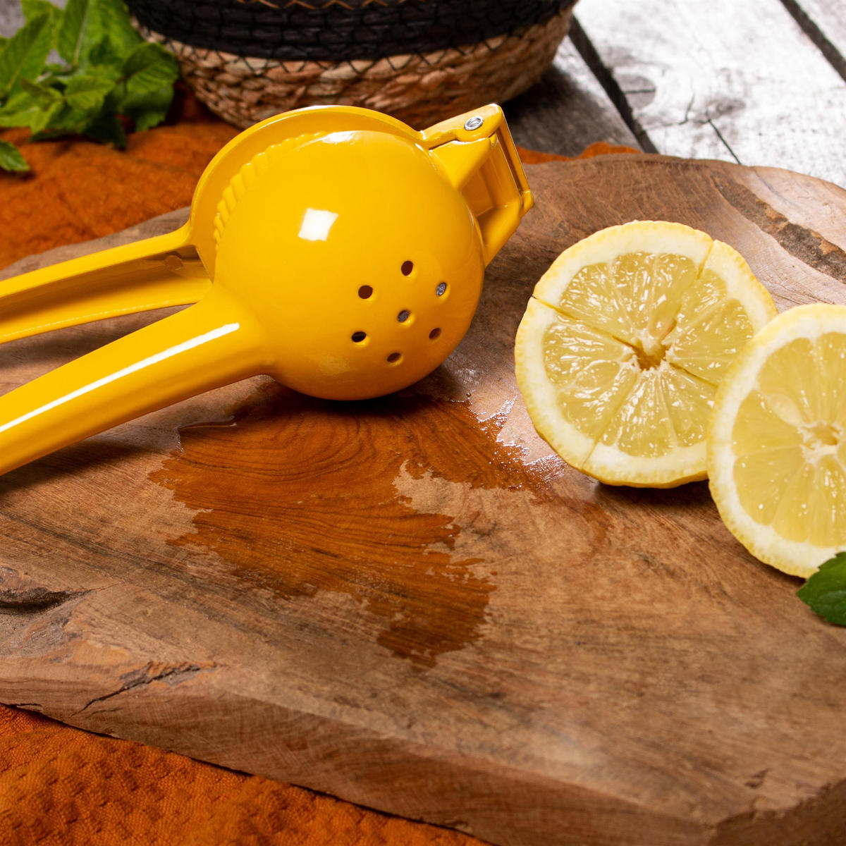 ZITRONENPRESSE, gelb, Zink - Gelb, Metall (7.2cm) - bremermann