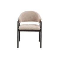 STUHL - 56 cm x 53.5 cm - Stoff - Taupe - SOLUNA - Schwarz/Braun, Textil (56/82/53.5cm) - Vente-Unique