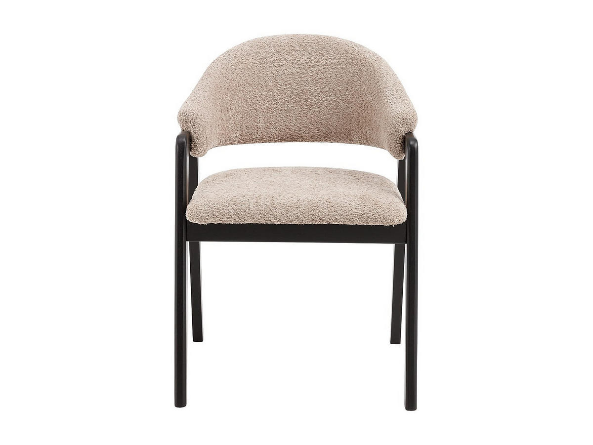 STUHL - 56 cmcm x 53.5 cmcm - Stoff - Taupe - SOLUNA - Schwarz/Braun, Textil (56/82/53.5cm) - Vente-Unique