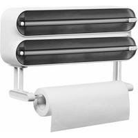 TOILETTENPAPIERHALTER, Magnetischer Frischhaltefolienspender - Grau, Kunststoff (6.7/21.6/37.2cm) - BELZ