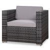 RATTANSESSEL CALIFORNIA/LUGANO Grau - Grau, Kunststoff (75/64/80cm) - SVITA