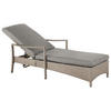 GARTENLIEGE grau Vasto - Grau, Kunststoff (63/96/158cm) - Beliani