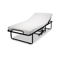 GÄSTEBETT GB110 90 x 200 cm mit verstellbarem Kopfteil - Schwarz, Metall (90/200cm) - BED BOX