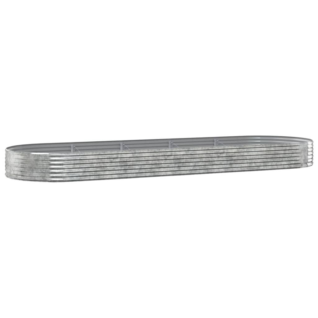 furnicato Hochbeet Silber 140x36x450 cm