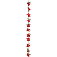 WEIHNACHTSGIRLANDE Rote Blumen 180 cm - Rot, Textil (180cm) - Atmosphera Createur d´interieur