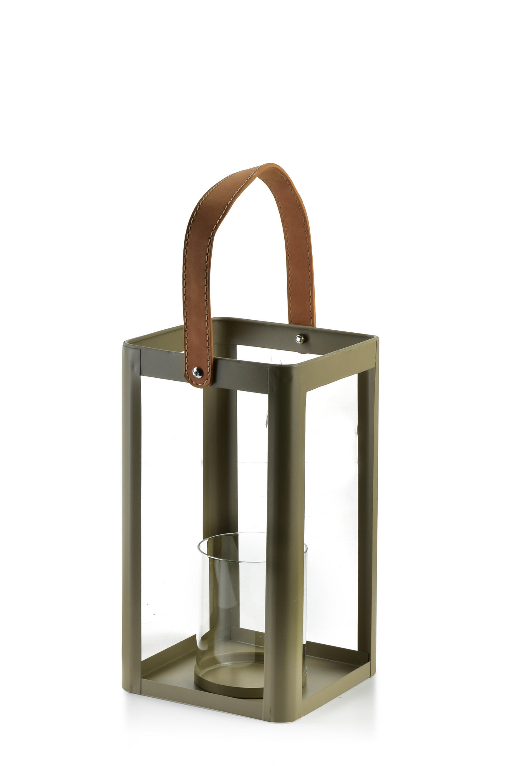 LATERNE Louis Grau 16/14/25 cm Metall - Grau, Metall (14/25/16cm) - Mondex