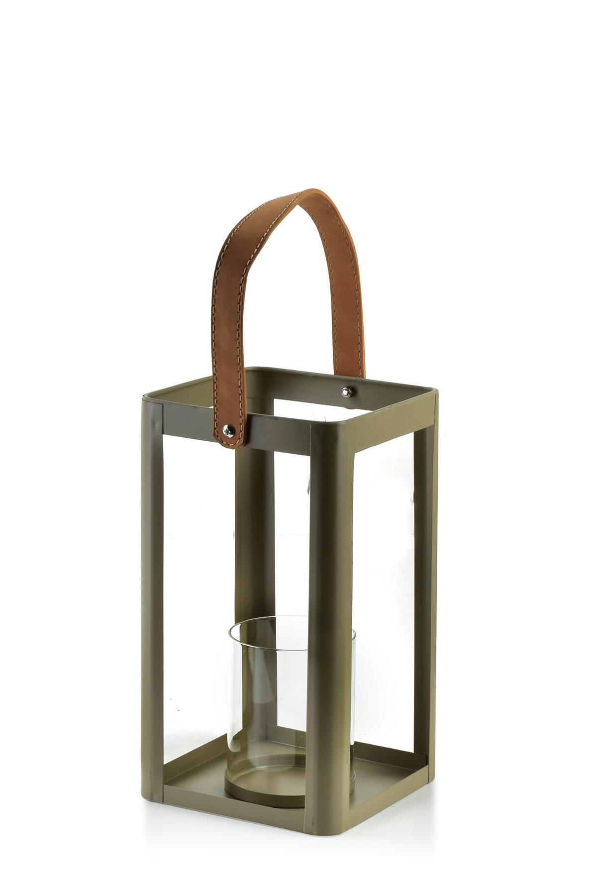 LATERNE Louis Grau 16/14/25 cm Metall - Grau, Metall (14/25/16cm) - Mondex