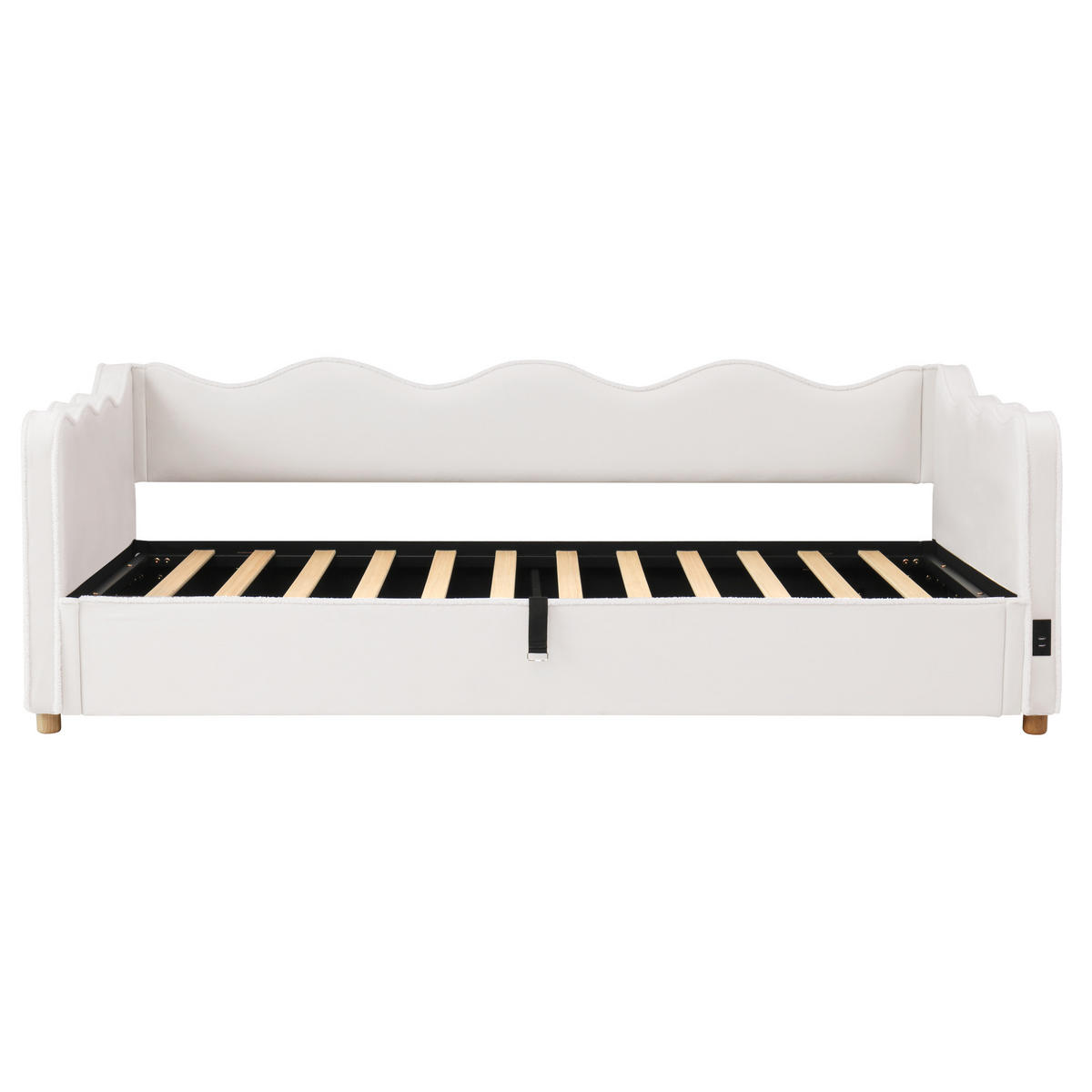 TAGESBETT 90/200 cm DE-32794 mit Hydraulik Beige - Beige, Metall (90/200cm) - ComfortXL
