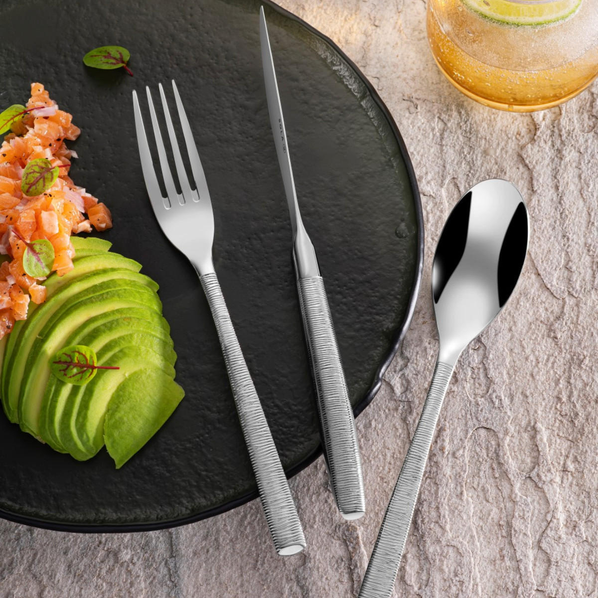 BESTECKSET Hermitage - 18/10 Edelstahl - 50-teilig / 6 Personen - Silberfarben, Metall - Sola