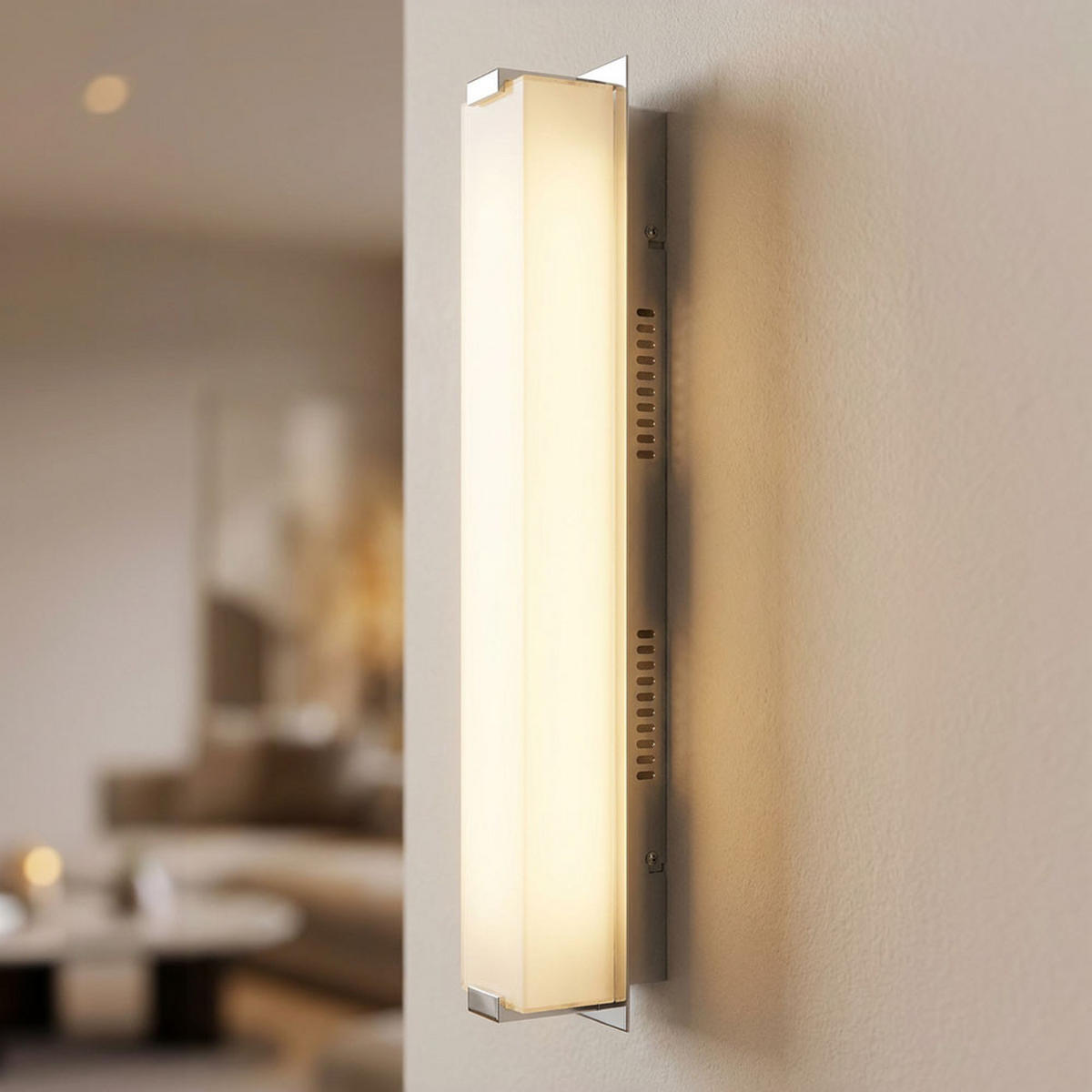 LED WANDLEUCHTE ABRUZZO Glas Silber - Silberfarben, Glas (11/10/61cm) - Globo Lighting