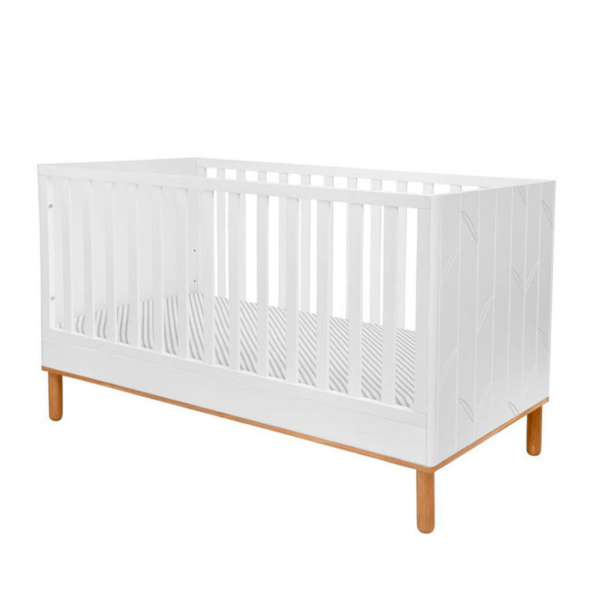 POKOJ PRO MIMINKO 2DÍLNÝ Bílá a dřevo - bílá, kompozitní dřevo (144/90/74cm) - Petits-meubles