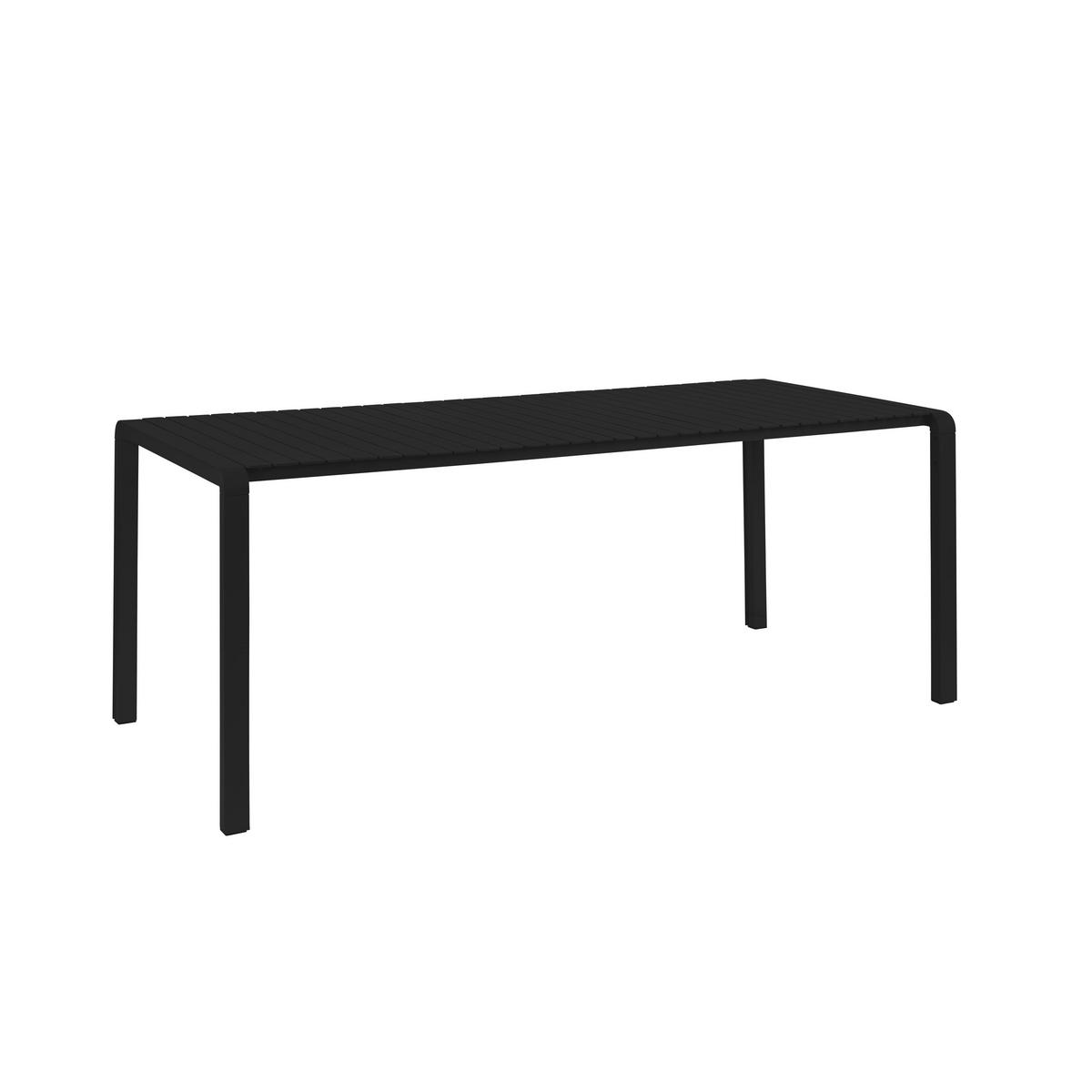 GARTENTISCH Vondel 214x97 cm Schwarz - Schwarz, Metall (214/96.7/75cm) - Zuiver