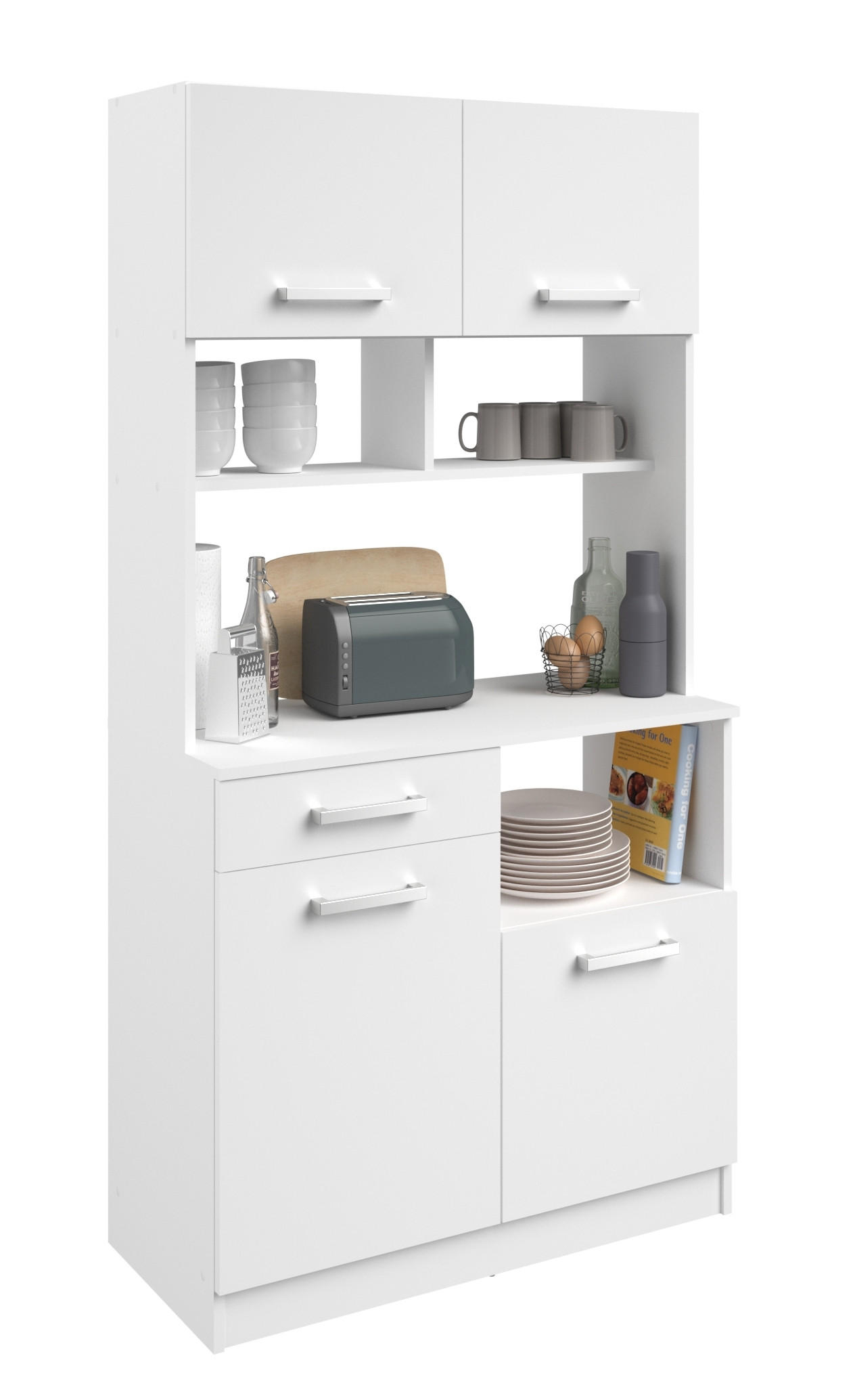 KÜCHENBUFFET Uno 11 in Weiß - Weiß, Holzwerkstoff (80/200/120cm)