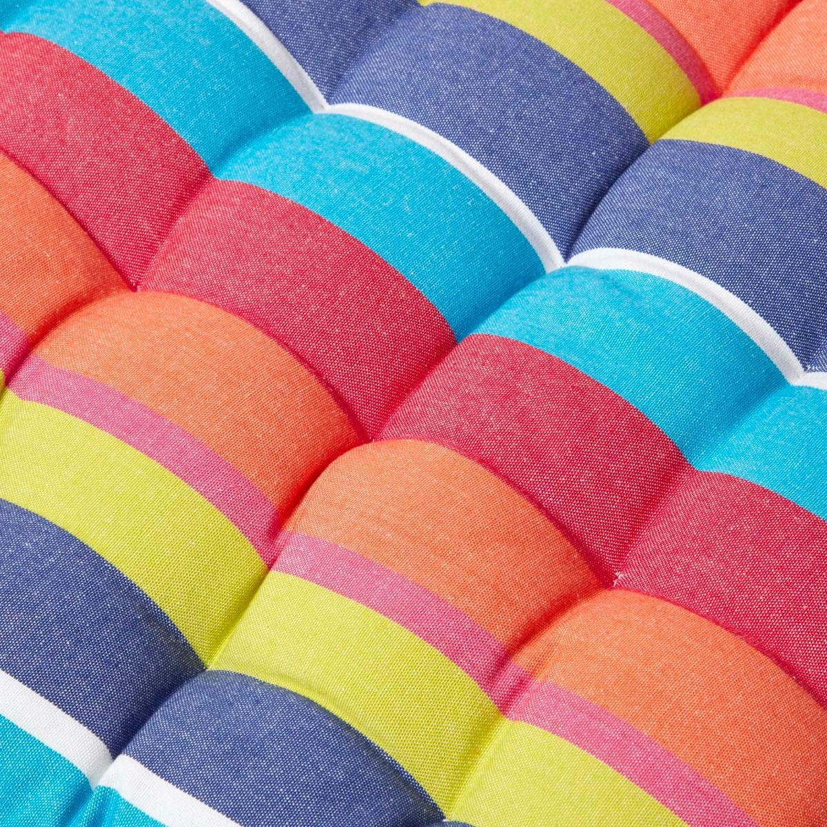 BANKAUFLAGE bunt gestreift, 3-Sitzer 143/48/5 cm - Multicolor, Textil (143/48/5cm) - Homescapes