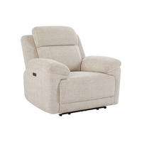 RELAXSESSEL elektrisch - melierter Stoff - Beige - KELUNO - Beige, Textil (98/104/110cm) - Vente-Unique