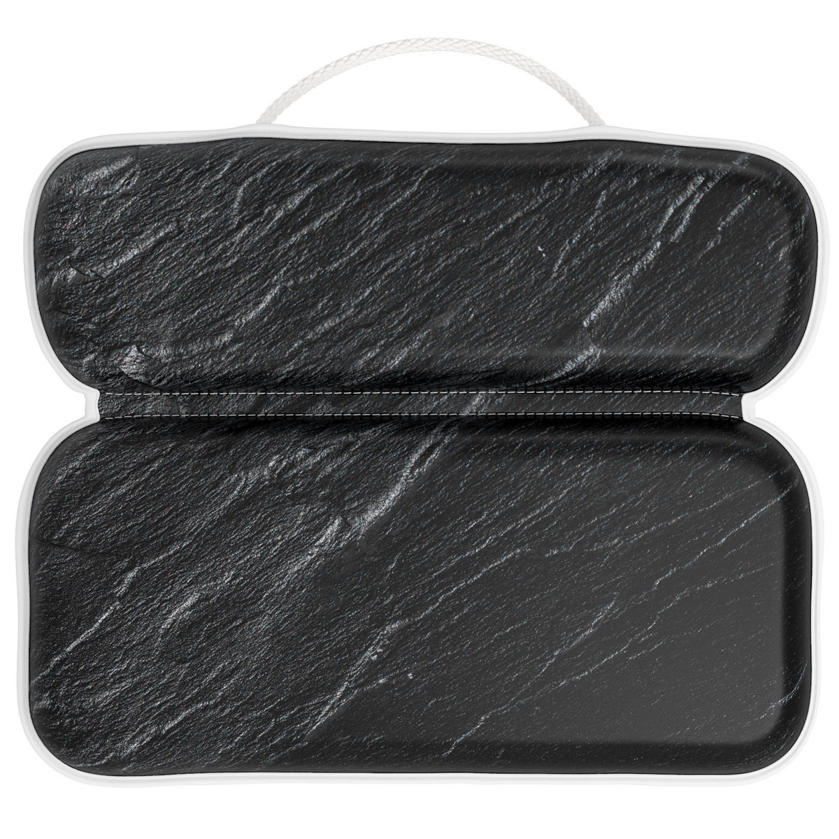 BADEWANNENKISSEN Granit - Schwarz, Kunststoff (39/5.5cm) - Sanilo