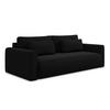 3-SITZER SOFA mit Schlaffunktion Samt Stoff Schwarz - Schwarz, Kunststoff/Textil (238/82/105cm) - Makamii