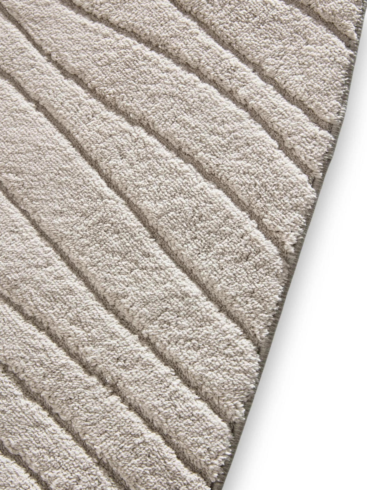 TEPPICH Pam waschbar Grau 120/160 cm - Grau, Kunststoff/Textil (120/160cm) - benuta