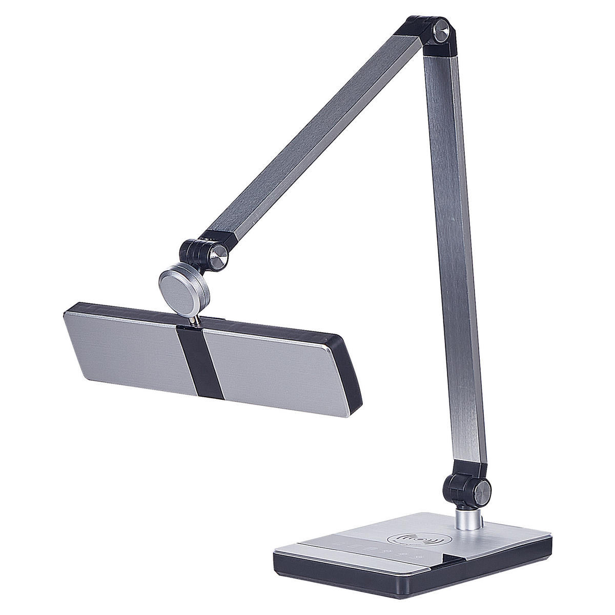 SCHREIBTISCHLAMPE Lacerta 19/28/73 cm - Silberfarben, Metall (19/28/73cm) - Beliani