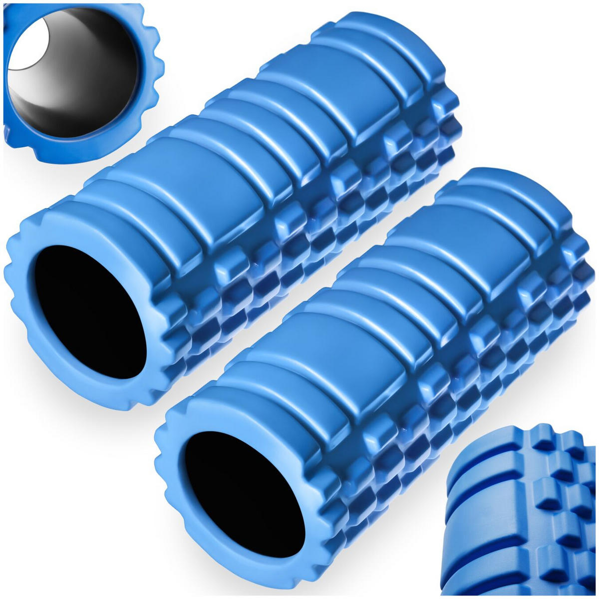 FASZIENROLLE ,leichte Reinigung, 335 x 145 mm,blau - Blau, Kunststoff (14.5/14.5/33.5cm) - tectake