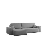 ECKSOFA Mit Schlaffunktion Und Bettkasten, Eckcouch Best XL Stoff Verita Stahl Links - Anthrazit, Holz (145/274cm) - Kaiser Möbel