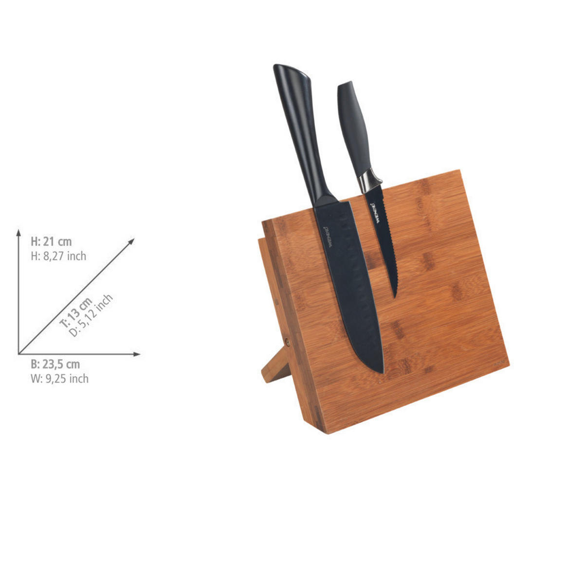 MESSERSTÄNDER Bambus Mesina - Braun, Naturmaterialien (13/21/23.5cm)