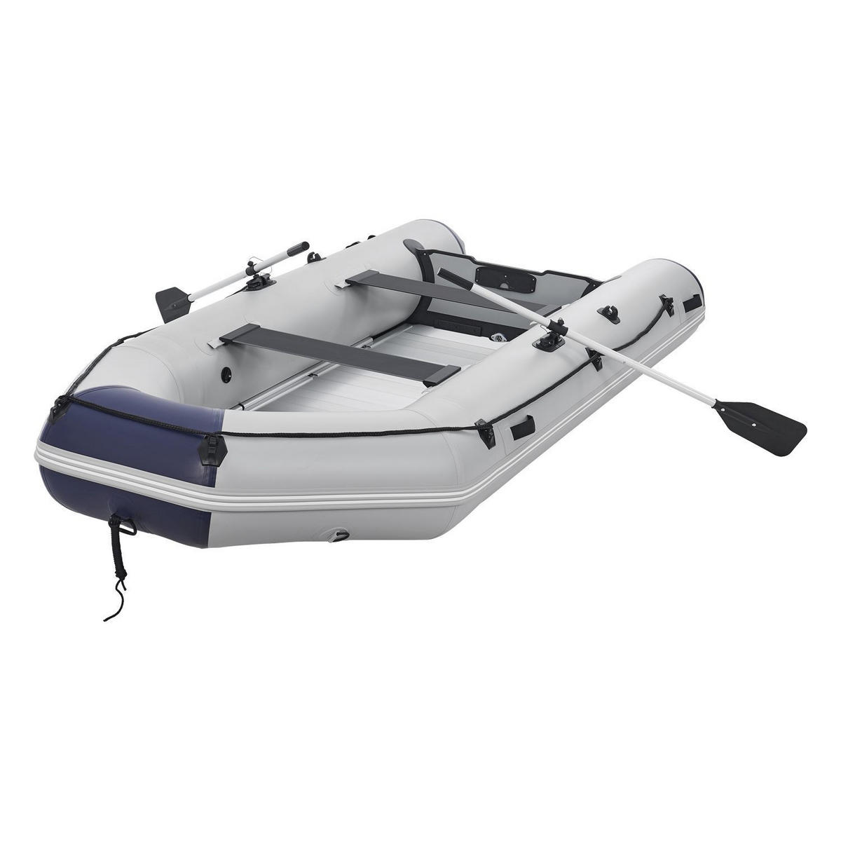 SCHLAUCHBOOT Paddelboot 3,80 m inkl. Tasche & Reparaturset - Grau, Kunststoff (380/170/77cm) - Artsport