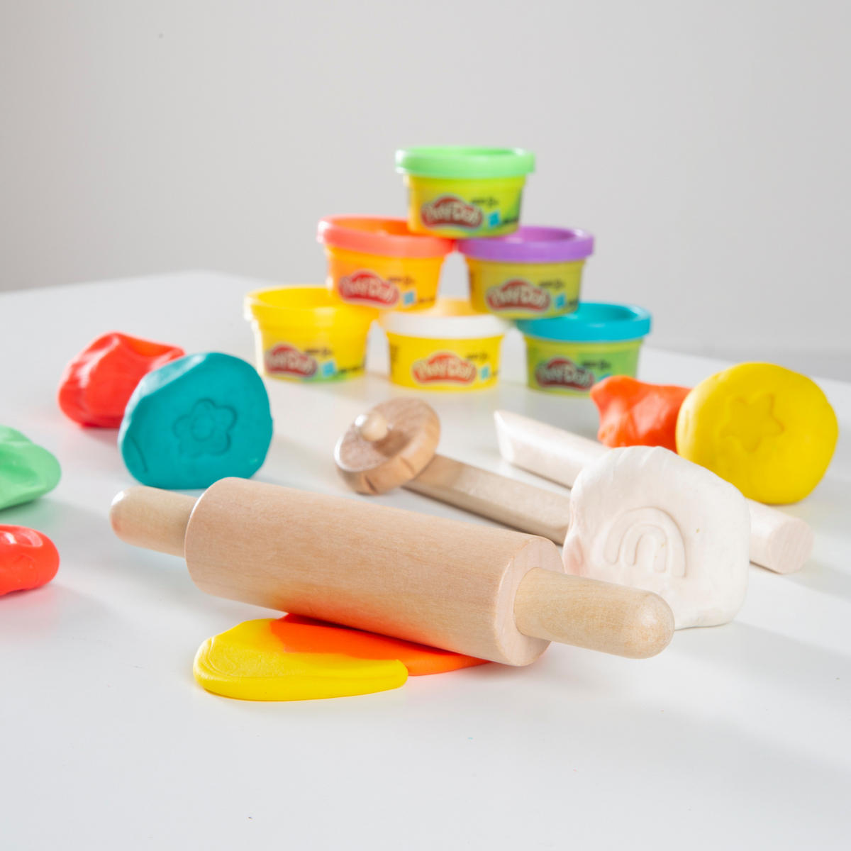 SPIELSET KNETE roba x Play-Doh mit Schürze - Grau, Holz/Kunststoff (1/1/1cm) - Roba