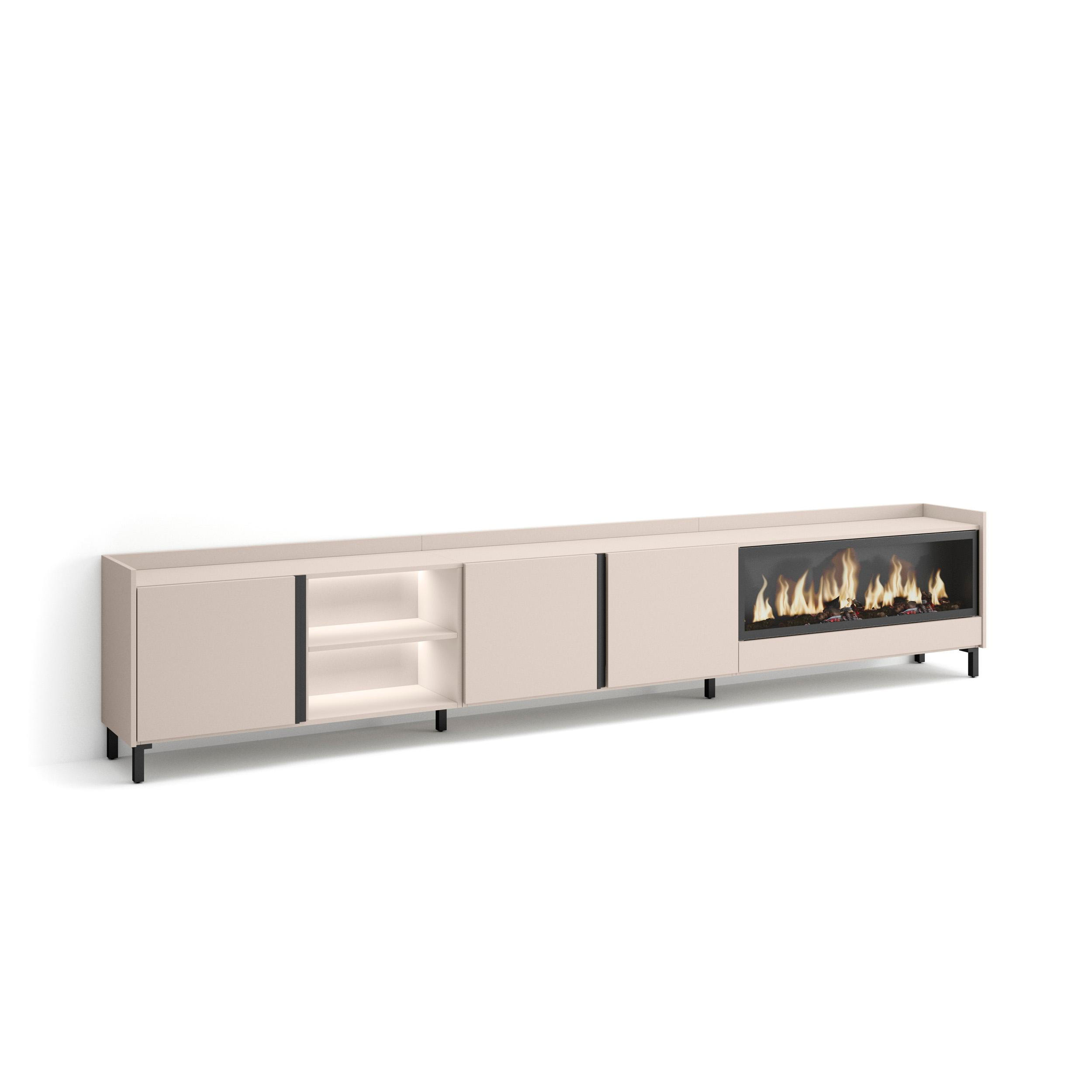 Skraut Home Lowboard, Beige 315x61x35 cm