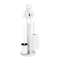 PAPIER- und WC-Bürstenständer Ravina 20/20/70 cm - Weiß, Metall (20/70/20cm) - Wenko