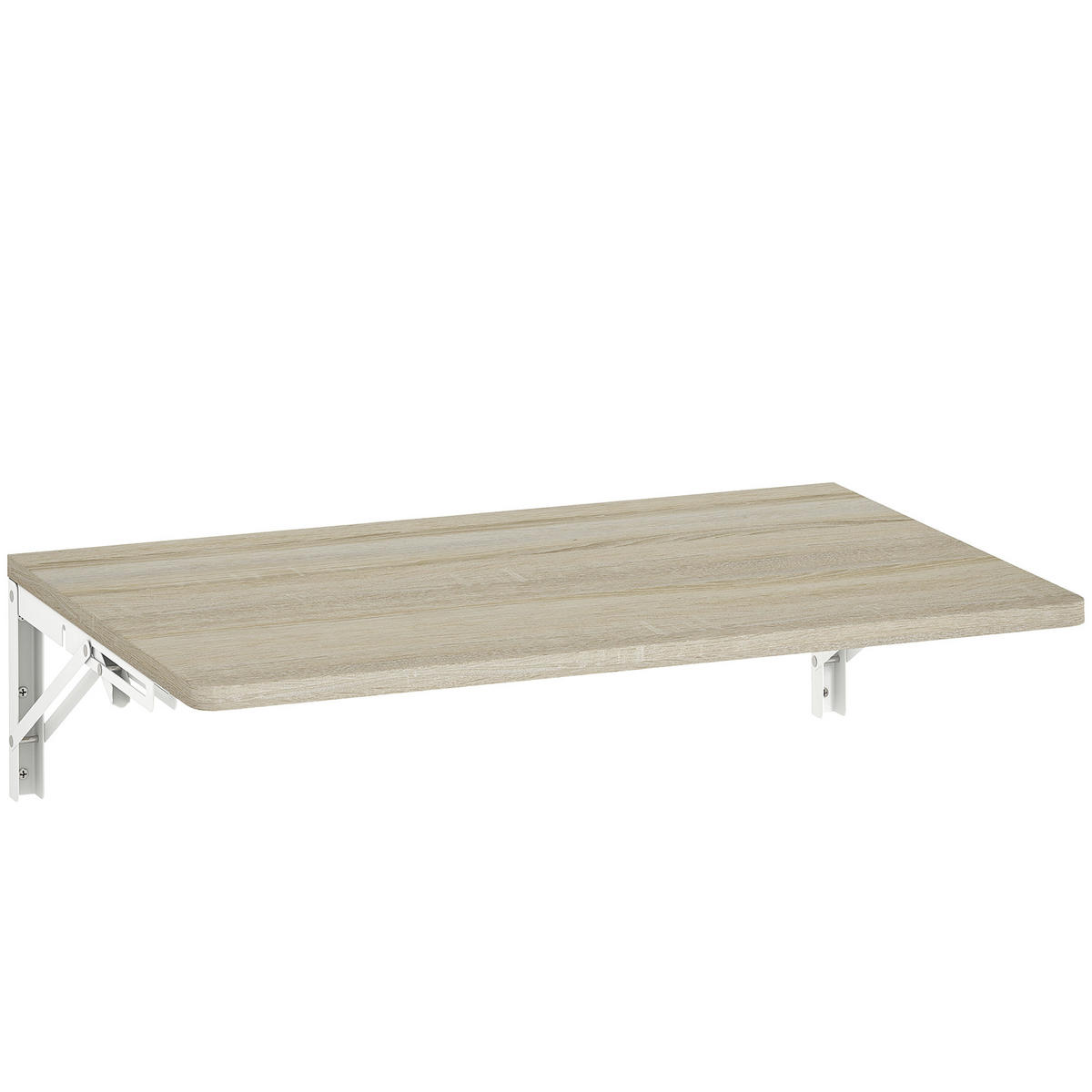 WANDKLAPPTISCH Platzsparender Schreibtisch 60x40cm Eiche - Eichefarben, Holzwerkstoff (40/16/60cm) - HOMCOM