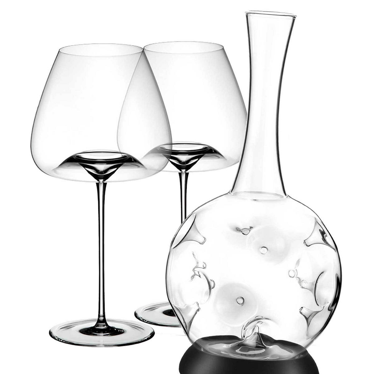 WEINSET Balanced Eddy transparent 3er Set - Transparent, Glas - Zieher