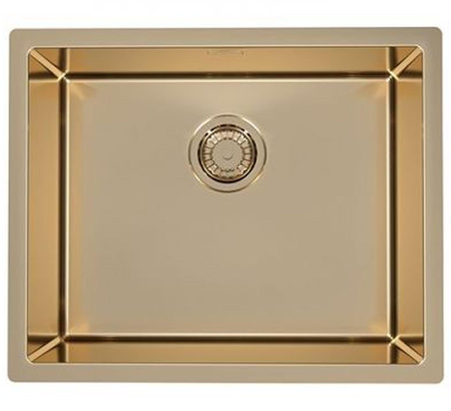 KÜCHENSPÜLE 54x44cm Einbauspüle Quadrix 50 Bronze Unterbauspüle Schrank ab 60 cm - Bronzefarben, Metall (44/20/54cm) - Alveus