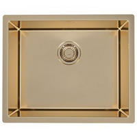 KÜCHENSPÜLE 54x44cm Einbauspüle Quadrix 50 Bronze Unterbauspüle Schrank ab 60 cm - Bronzefarben, Metall (44/20/54cm) - Alveus
