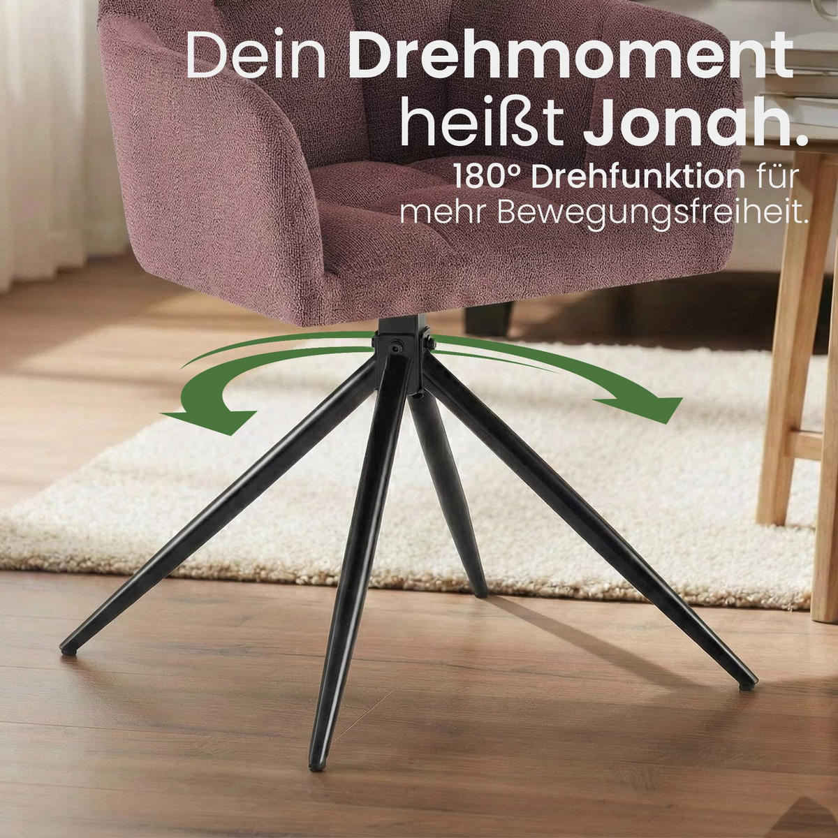 ARMLEHNENSTUHL 2er Set Stoff Rubinrot - Rot/Schwarz, Textil/Metall (59/87/59cm) - CLP