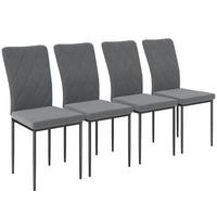 ESSZIMMERSTÜHLE 4er-Set - Dunkelgrau, Kunststoff (42/95/58cm) - HOMCOM