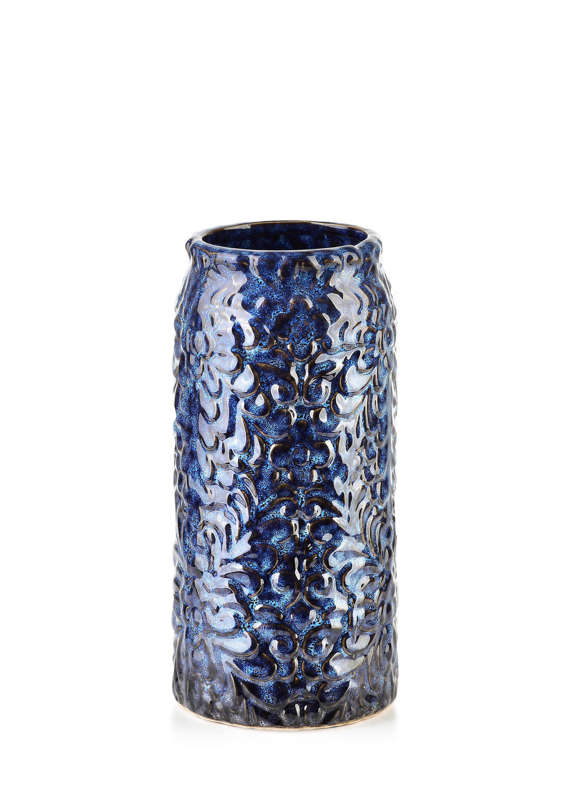 VASE Yanda Blau 11/11/22 cm Keramik - Dunkelblau, Keramik (22cm) - Mondex