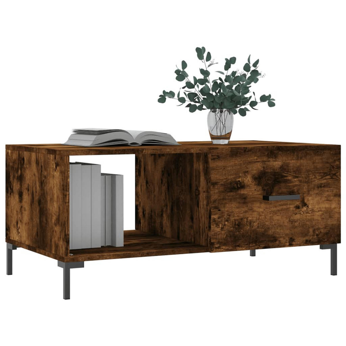 COUCHTISCH Räuchereiche 90x50x40 cm Holzwerkstoff - Braun, Holzwerkstoff (90/50/40cm) - furnicato
