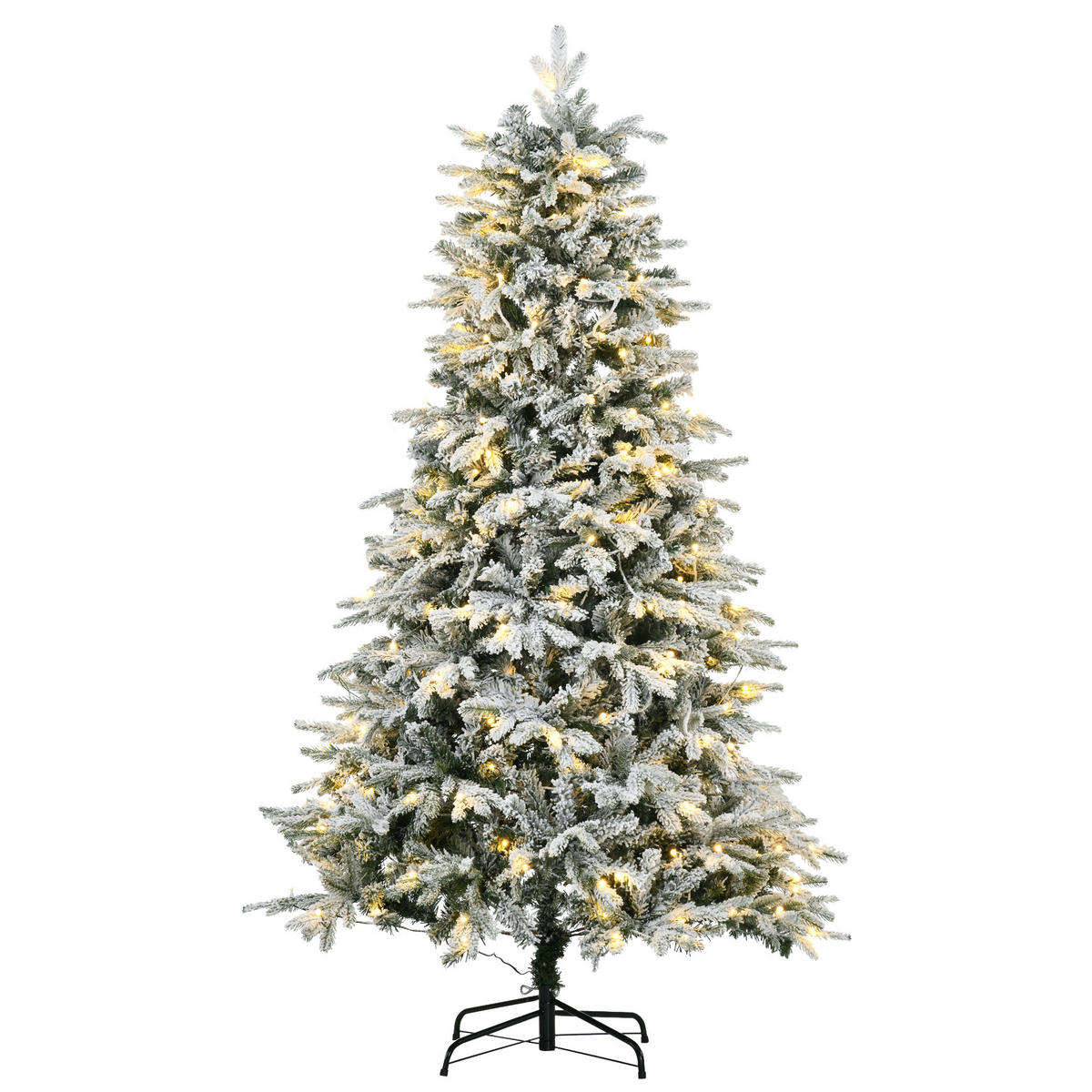 WEIHNACHTSBAUM, 180 cm, Kunststoff, Stahl, Weiß - Weiß, Kunststoff (180cm) - HOMCOM