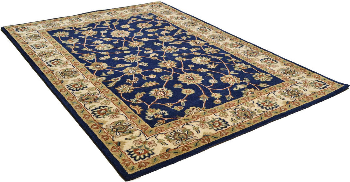 HANDTUFTTEPPICH Royal Ziegler 190x290 cm - Blau, Textil (190/290cm) - THEKO