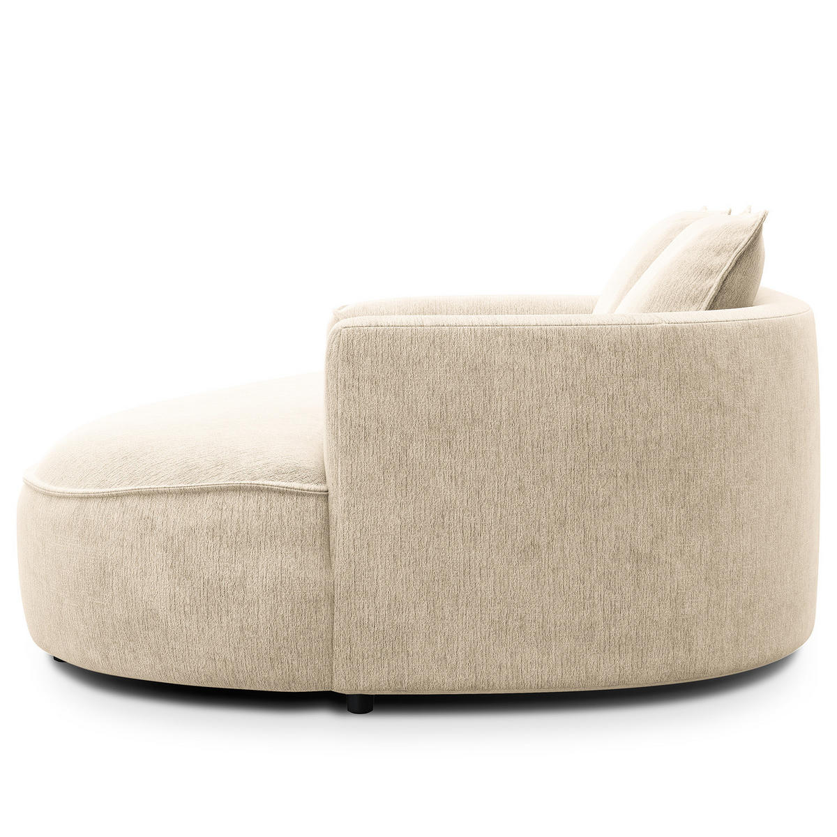 2,5-SITZER SOFA - Champagner/Schwarz, Textil (217/82/156cm) - home24