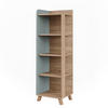 BADREGAL Karen Sonoma/Blau 40 x 128 cm mit 4 Fächern - Dunkelblau/Sonoma Eiche, Holzwerkstoff (40/128/35cm) - Vicco