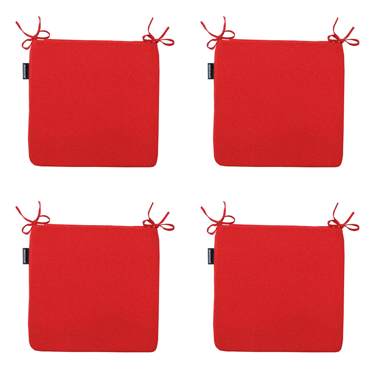 SITZKISSEN Panama 40/40 cm 4er-Set - Hellrot, Textil (40/4/40cm) - Madison