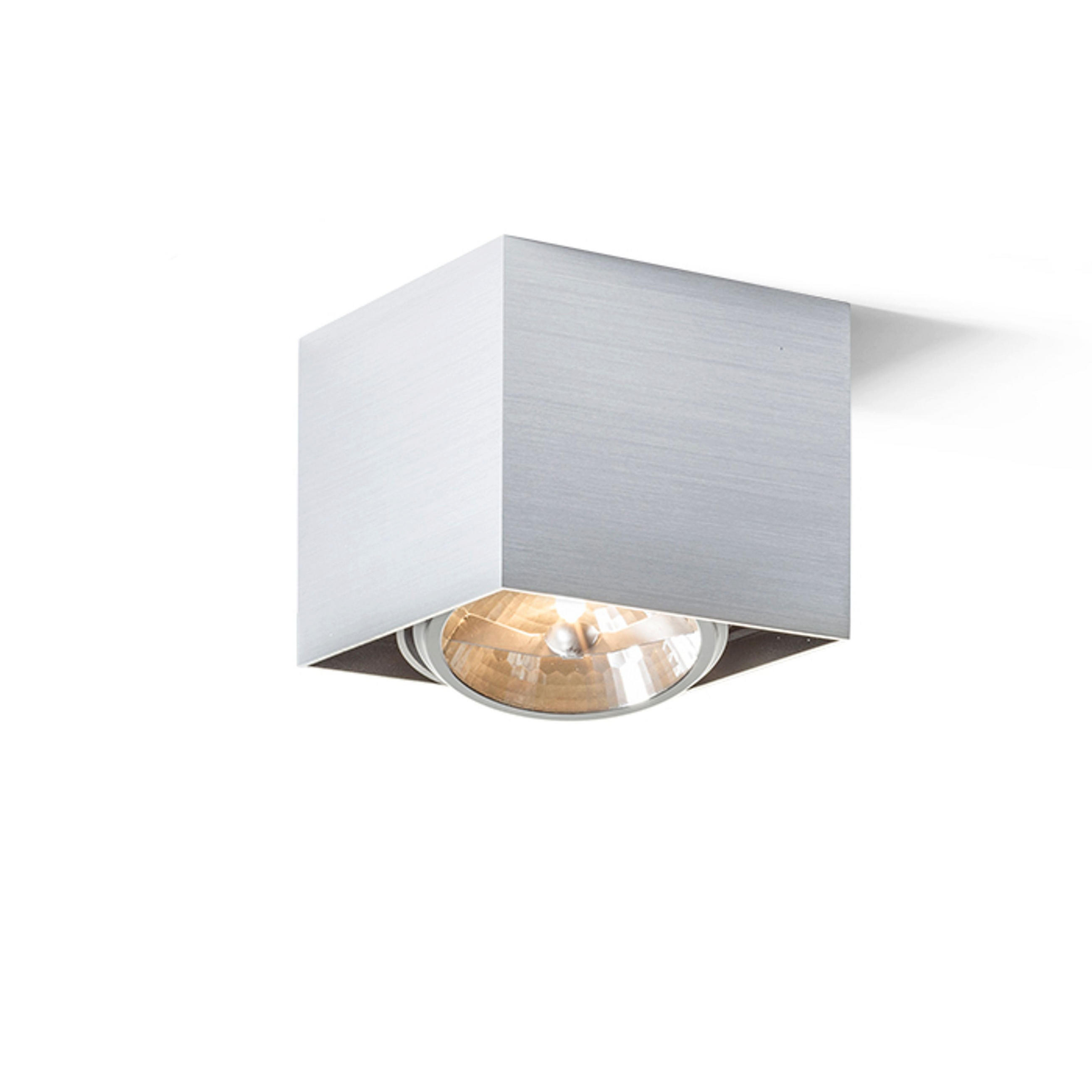 DECKENLEUCHTE DEAN I gebürstetes Aluminium 50 W - Silberfarben, Metall (14/14/12cm) - Rendl