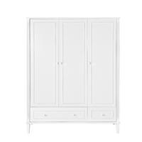 KINDERKLEIDERSCHRANK Bianka, 3-türig – ideal für das Kinderzimmer - Weiß, Holzwerkstoff (144/182.8/53cm) - RAUMHIRSCH FURNITURE